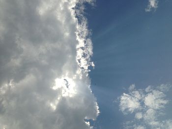 Low angle view of cloudy sky