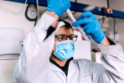 Male scientist working in laboratory