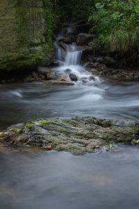 Scenic view of waterfall