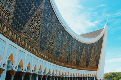 Low angle view of traditional building against sky