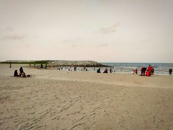 Group of people on beach