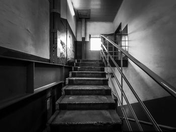 Low angle view of staircase in building