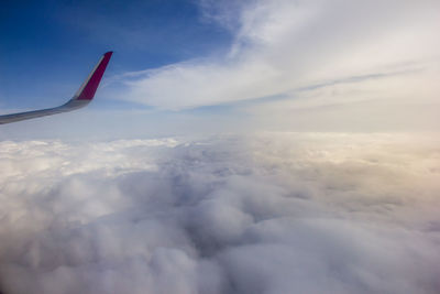 Aerial view of cloudscape against sky