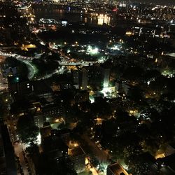View of illuminated cityscape at night