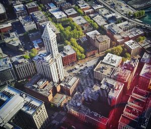 High angle view of cityscape