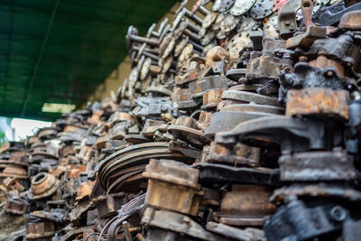 Stack of old rusty metal