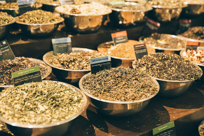 Close-up of food for sale at market stall