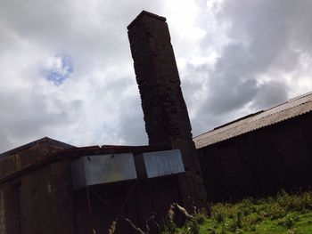 Low angle view of abandoned building