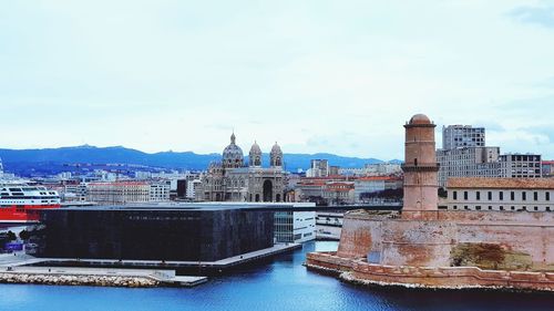 View of buildings at waterfront