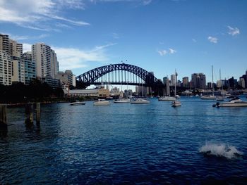 View of river with buildings in background