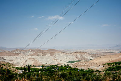 Scenic view of land against sky