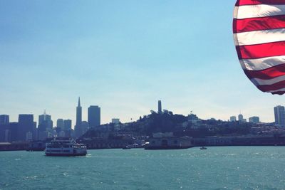 Scenic view of river against clear sky