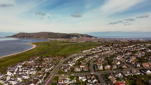 North wales, deganwy. drone photo 2022