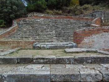 Stone wall of old building