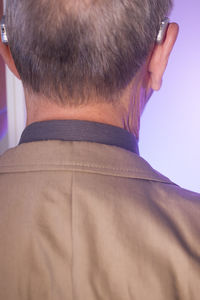 Rear view portrait of man