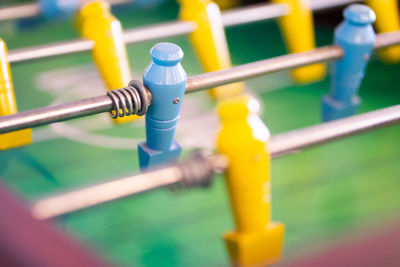 Close-up of foosball