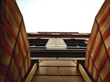 Low angle view of building against clear sky