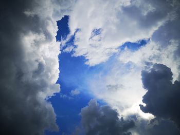 Low angle view of clouds in sky