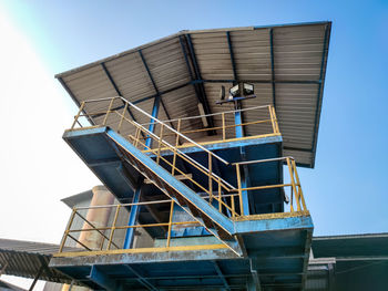 Low angle view of staircase against building