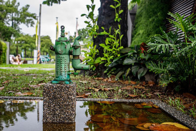 Sculpture in garden