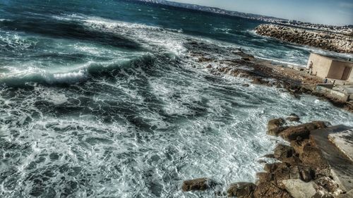 Scenic view of sea against sky