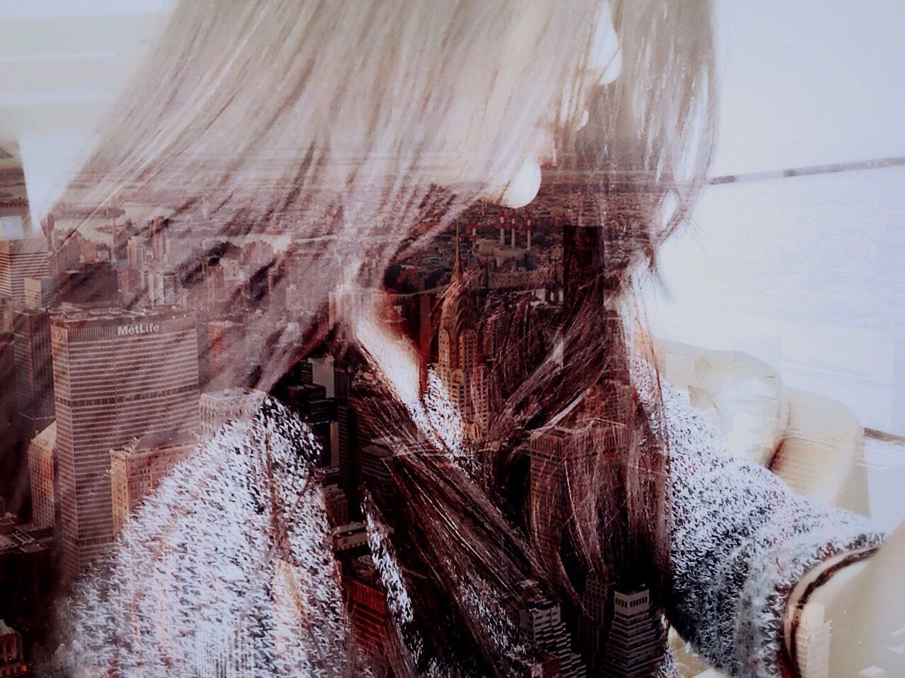 close-up, indoors, water, focus on foreground, day, curtain, part of, lifestyles, standing, window, person, hanging, transparent, long hair, wall - building feature, glass - material, textile