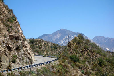 Scenic view of mountains against clear sky