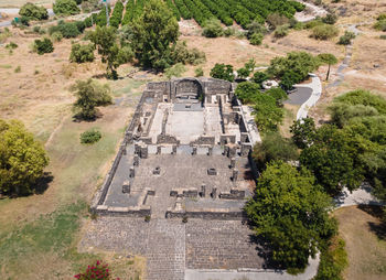 High angle view of a road