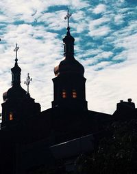 Low angle view of church against sky