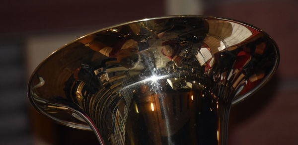 Close-up of wine glass on table