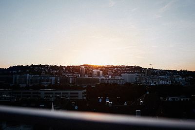 City at sunset