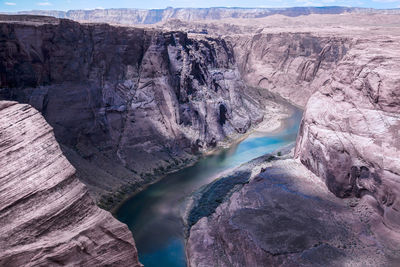 Aerial view of rock formations