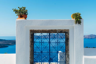 Built structure against clear blue sky