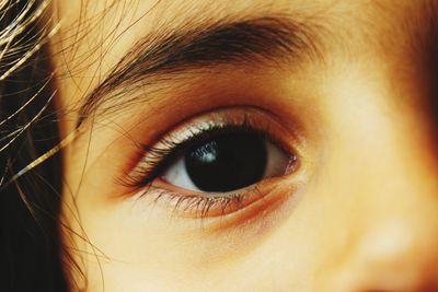 Close-up portrait of woman eye