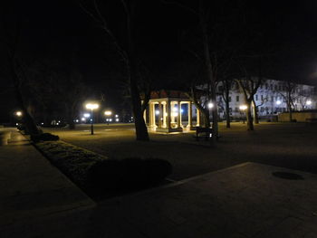 View of illuminated street light at night