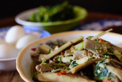 Close-up of food in plate