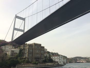 Low angle view of bridge over river