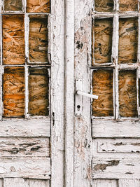 Full frame shot of old abandoned house