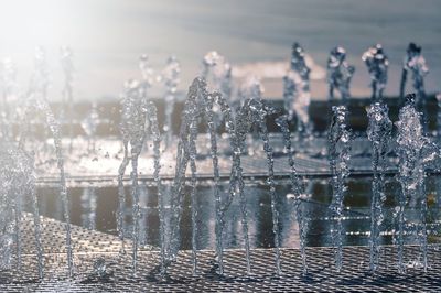 Fountain on city plaza