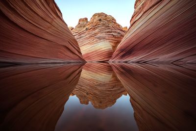 Reflection of sky in lake