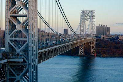 George washington bridge over river