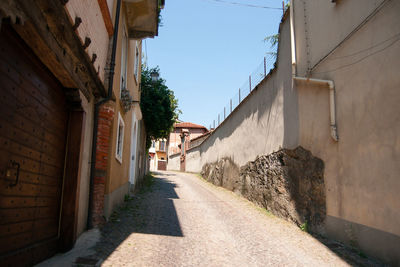 Narrow alley amidst buildings