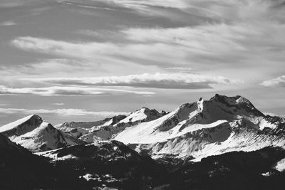 Scenic view of dramatic landscape against sky