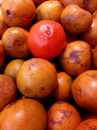 Full frame shot of oranges at market stall