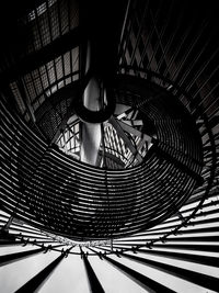 Low angle view of spiral staircase