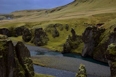 Scenic view of landscape against sky