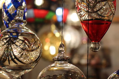 Close-up of wine glass on table