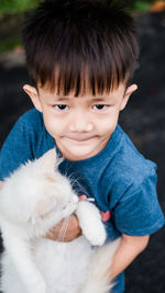 Portrait of cute boy smiling