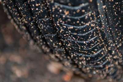 Full frame shot of black metal