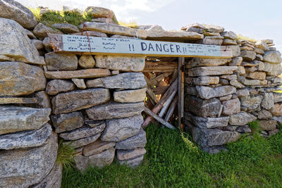 Text on stone wall